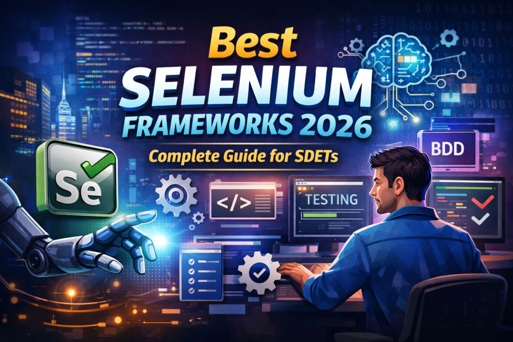 Best Selenium frameworks 2026 for SDETs including PyTest TestNG and BDD