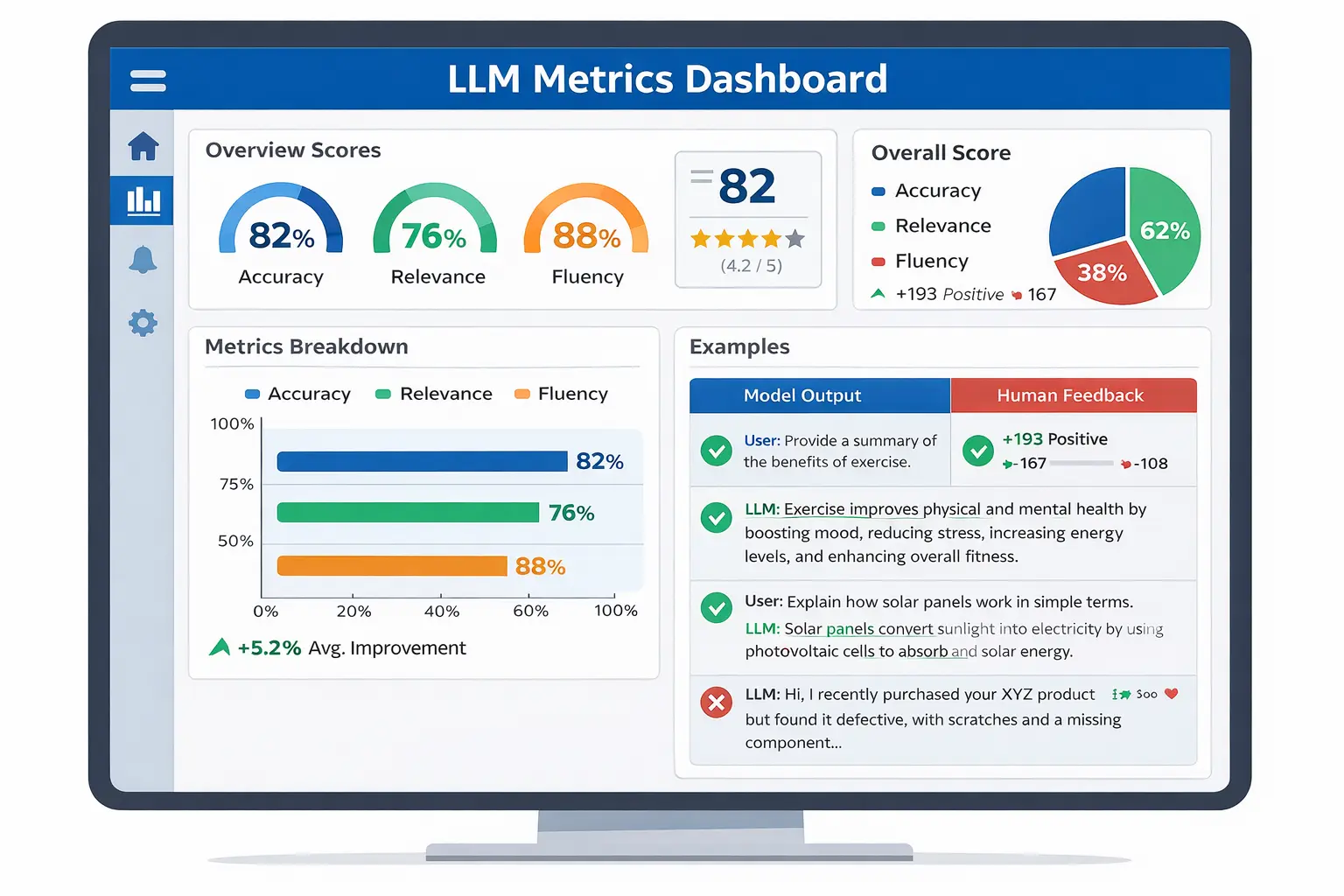 hallucination testing dashboard faithfulness score hallucination rate metrics