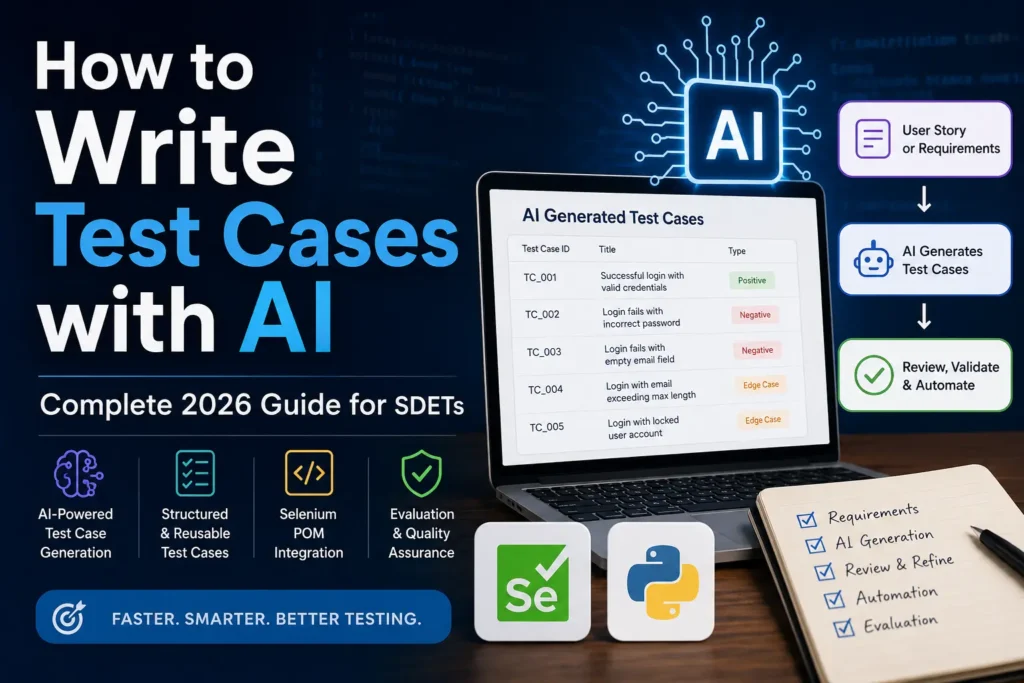 How to write test cases with AI using Selenium POM and AI-generated QA test cases in 2026